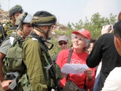 Christina and soldiers at Umm Salamouna