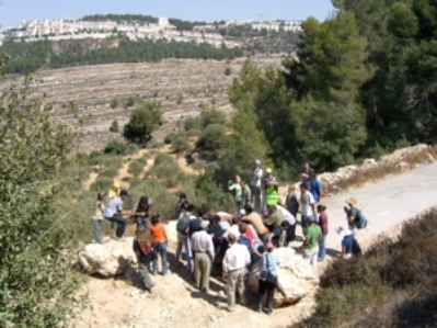 Clearing road block, Walaja near Bethlehem